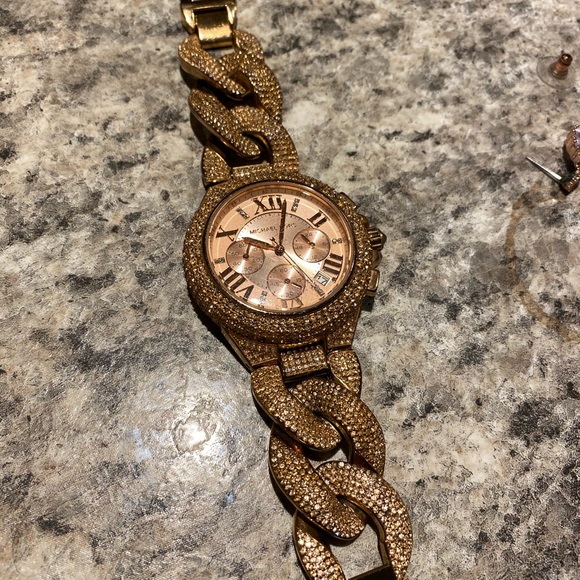 Braided Camille Quartz Crystal Paved Dial Watch - Picture 3 of 5